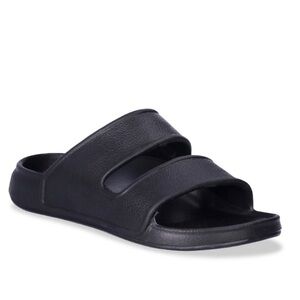 Wonder Nation Boys Slide Sandals Black New Sz 13k